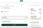 Shows the Add promo or gift card option on the checkout page.