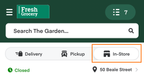 Shows the in-store shopping context component.