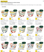 Shows the coupon details page with a list of eligible items for Chobani yogurt.