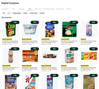 Shows a page with various coupons, such as Save $1.00 on any ONE (1) Oikos Triple Zero 4-Pack yogurt.
