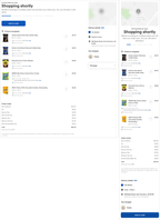 Shows an example of a pickup order in the Shopping shortly status on desktop and mobile browsers.