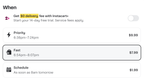 Shows the Instacart+ trial signup in the checkout toggle.