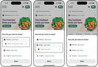 Shows a grocery app page with a pickup time of 11 am to 12 pm at Santa Monica, Store #291, located beneath a search bar and next to a cart icon.