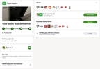 Shows the order details page with the ordered items, total section, and actions you can perform.