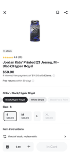 Shows the product details page variant selection experience after redesign.