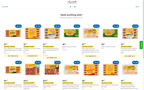 Shows a post-checkout recommendations page with a selection of recommended items.