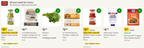 Shows an All you need for tacos section featuring taco-related items like salsa, tortillas, cilantro, sour cream, and seasoning mix, with prices and discounts highlighted.