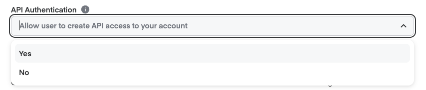 API Authentication options