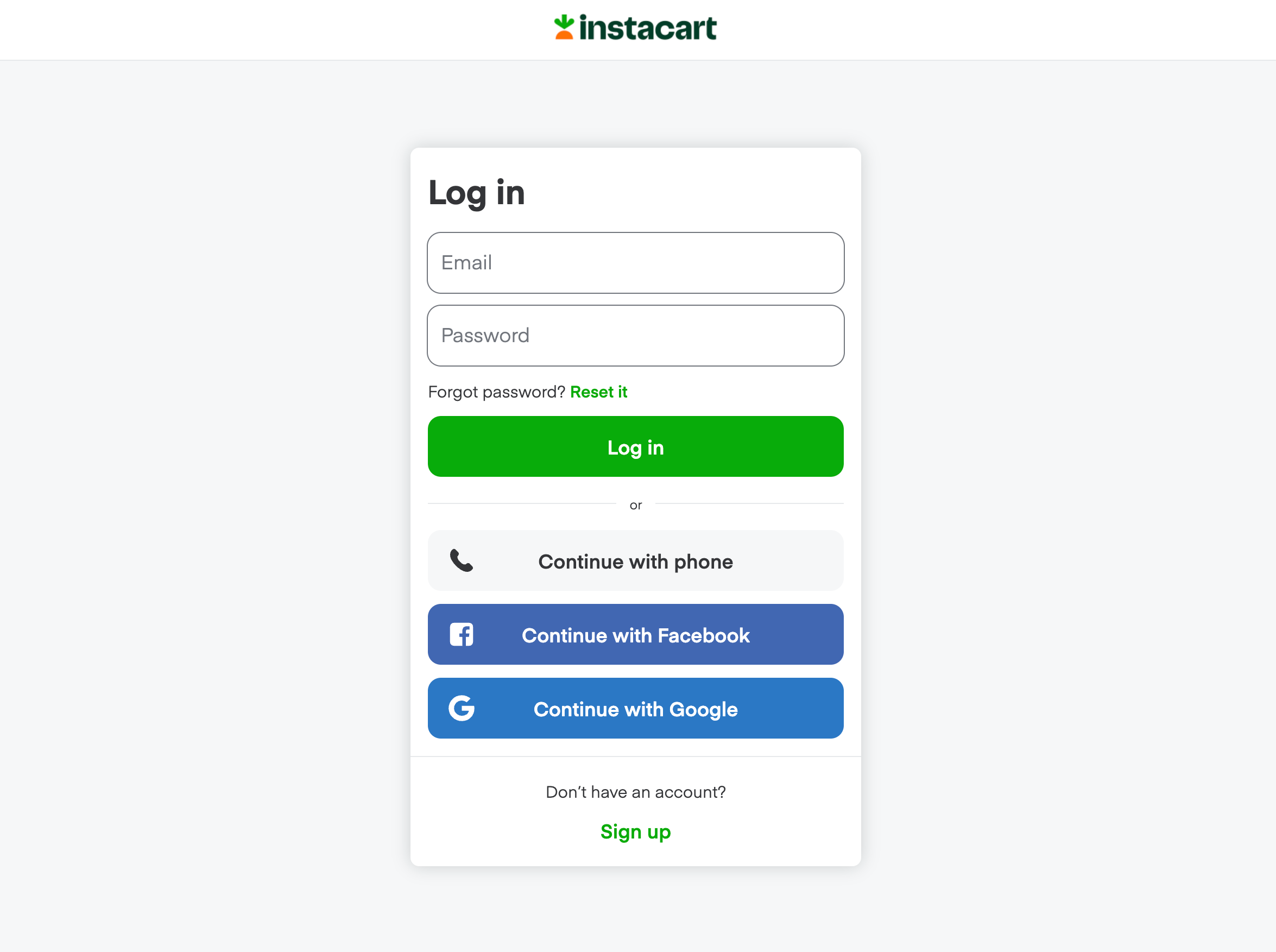 The image show the login page with the following text: Welcome back! Log in with your email and password.