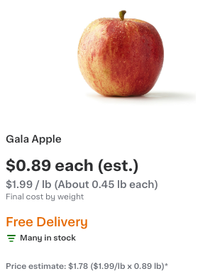 Gala apple