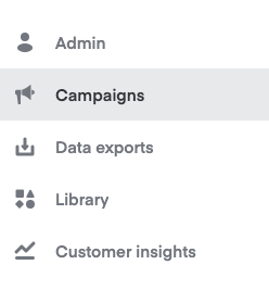 Shows campaigns in navigation