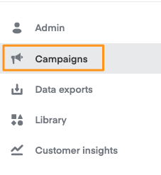Shows campaigns in navigation