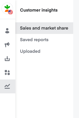 Shows customer insights in navigation