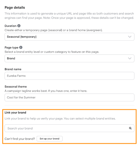 Shows how to link your brand