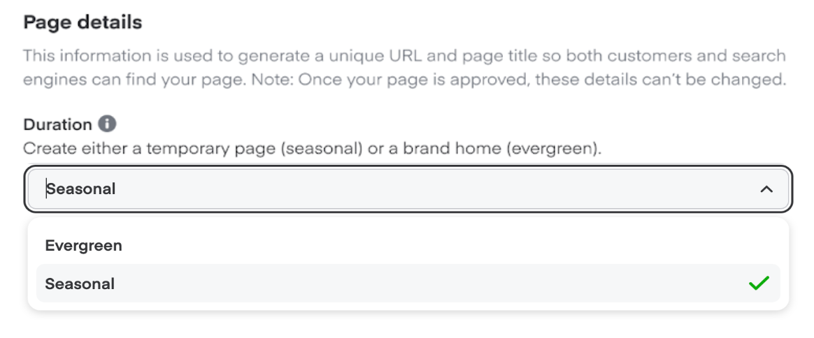 Shows seasonal duration