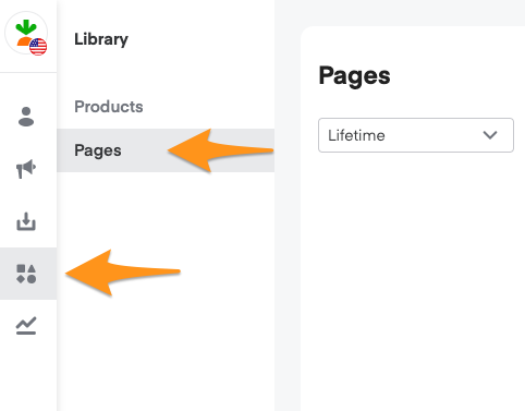 Shows Pages in navigation