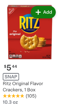 Example of SNAP/EBT requirements